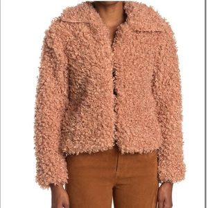 NWT NOIZE Kelly Faux Fur Vegan Shearling Teddy Jacket S